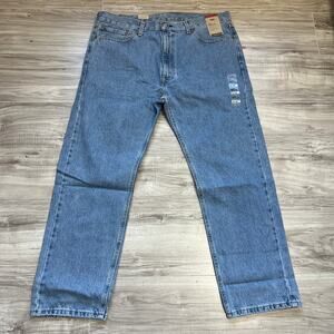 Levi's 505 Regular Fit Straight Leg Stone Wash Men's Jeans Size W40 L30